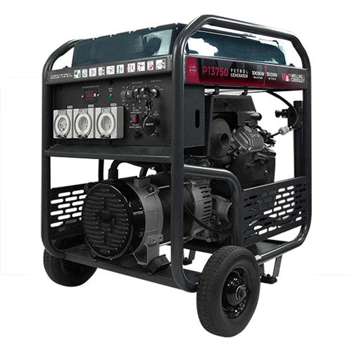 Welling & Crossley WC-P13750 13.75 kVA (11,000W) Open Frame AVR Petrol Generator with E-Start Front Right