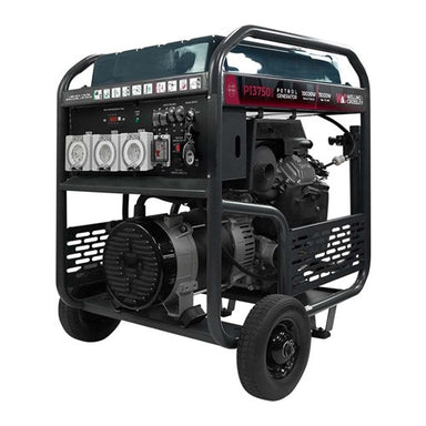 Welling & Crossley WC-P13750RCD 13.75 kVA (11,000W) Open Frame AVR Petrol Generator E-Start & RCD Front Right