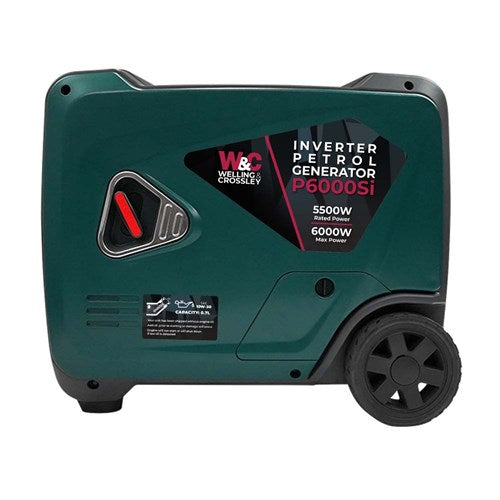 Welling & Crossley WC-P6000Si 6,000W Smart Silent Inverter Petrol Generator with E-Start side
