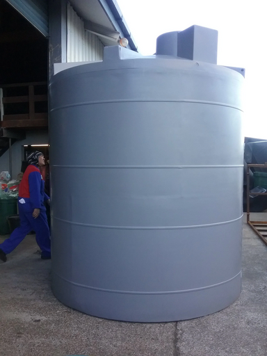 10500 Litre Plastic Water Storage Tank Grey