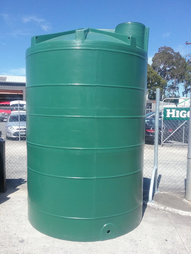 7500 Litre Plastic Water Storage Tank Front Green
