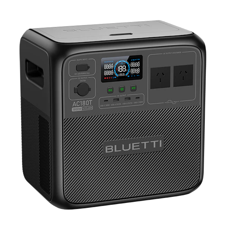 BLUETTI AC180T Portable Power Station | 1,800W 1,433.6Wh Front Left