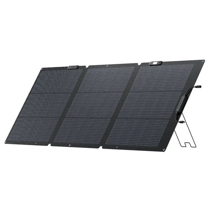 ECOFLOW NEXTGEN 160W BI FACIAL SOLAR PANEL front On Stand