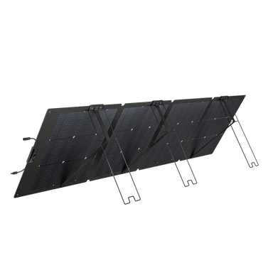ECOFLOW NEXTGEN 220W BIFACIAL PORTABLE SOLAR PANEL Back On Stand