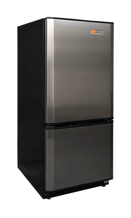SunStar Solar DC/AC Refrigerator 10CU ST-10RF (Black + Stainless)