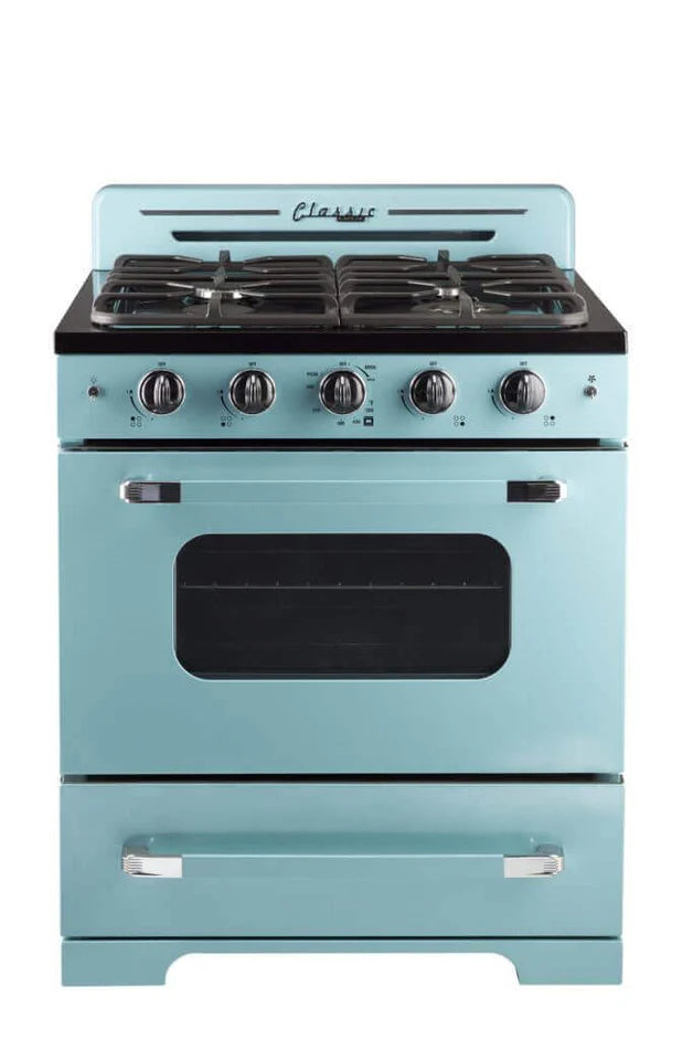 UNIQUE Classic Retro 30” Convection Gas Range (Electronic Ignition)
