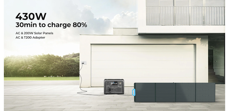 BLUETTI EB3A Portable Power Station | 600W 268Wh Insitu Garage