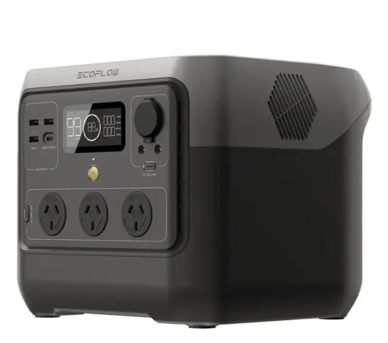 EcoFlow RIVER 2 Pro lightweight 768Wh power station angled view showing compact design for camping and backup