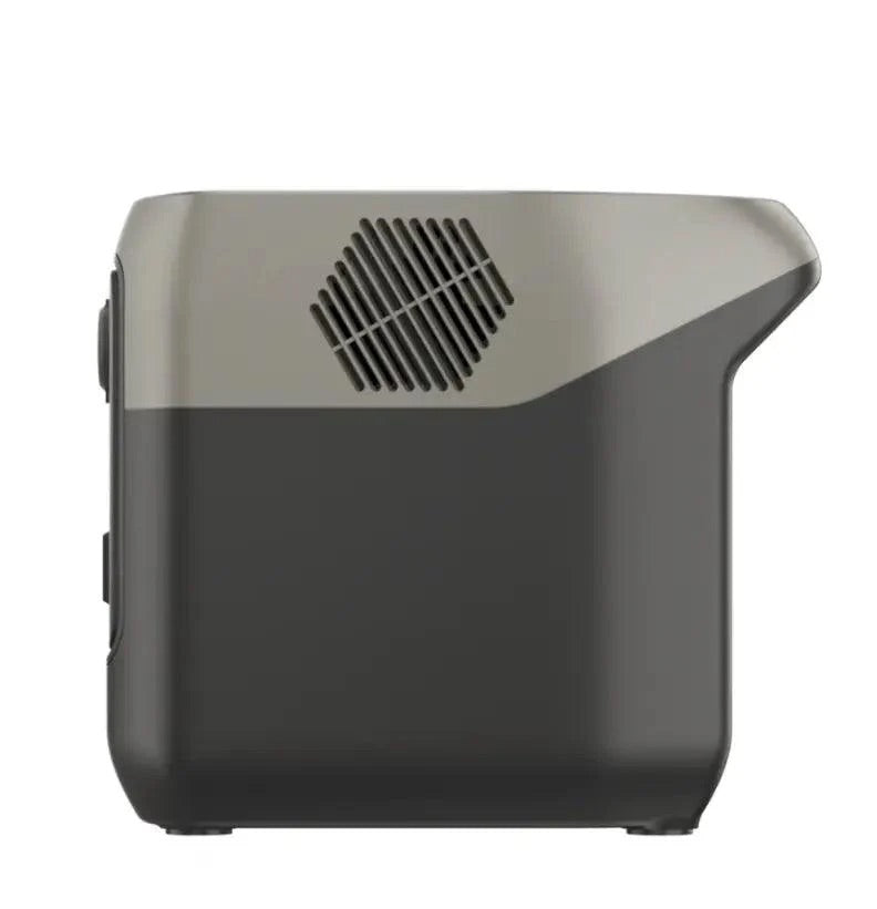 EcoFlow RIVER 2 Pro power station side view showing cooling vent and compact housing