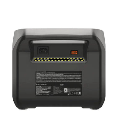 EcoFlow RIVER 2 Pro 768Wh portable power station rear view showing AC input and DC charging ports