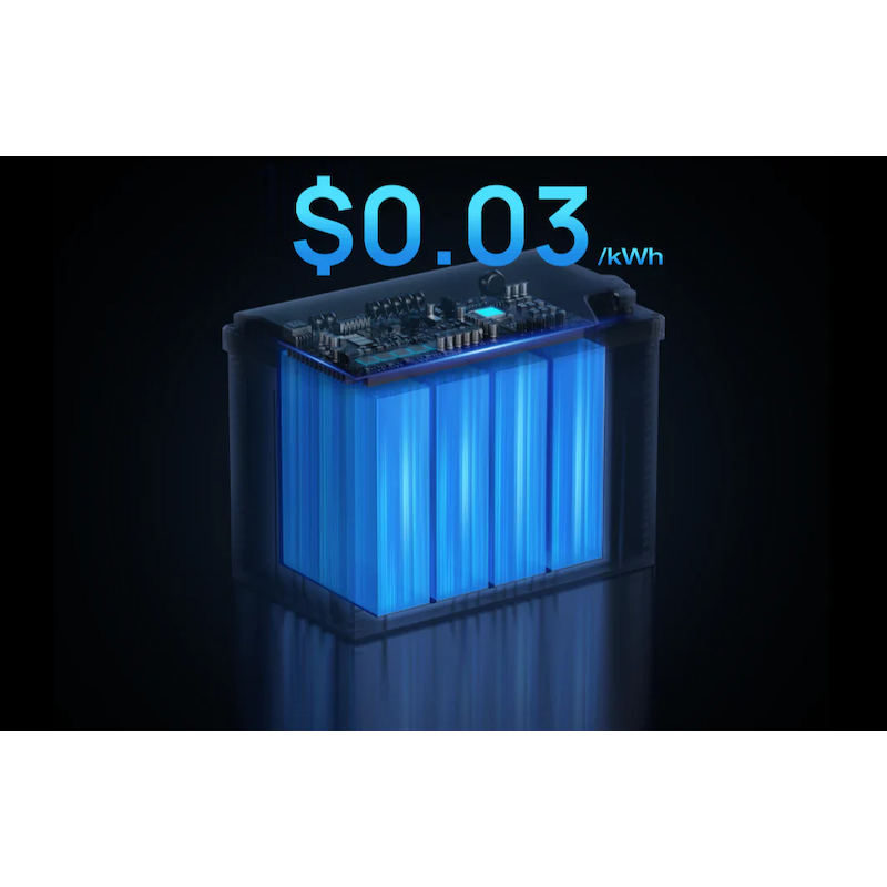 EcoFlow Lithium 12V 100Ah Deep Cycle LiFePO4 Battery Money saving