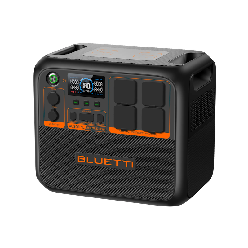 Bluetti AC200P L Portable Power Station | 2400W 2304Wh Front Top Right