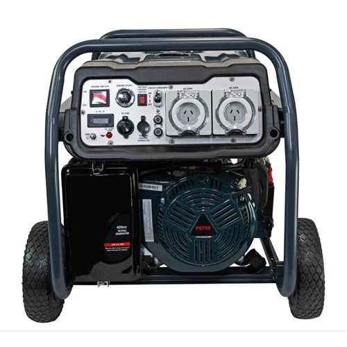 Welling & Crossley WC-P8750 8.75 kVA Portable Generator with E-Start Front Control Panel