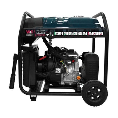 Welling & Crossley WC-P11250i 11.25 kVA (9,000W) Open Frame Inverter Petrol Generator with E-Start Right Side