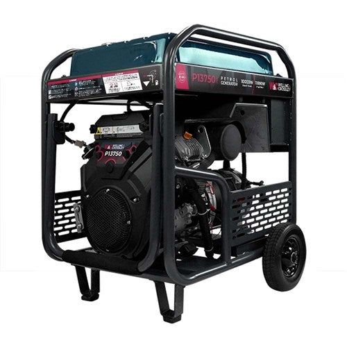 Welling & Crossley WC-P13750RCD 13.75 kVA (11,000W) Open Frame AVR Petrol Generator E-Start & RCD Back Left