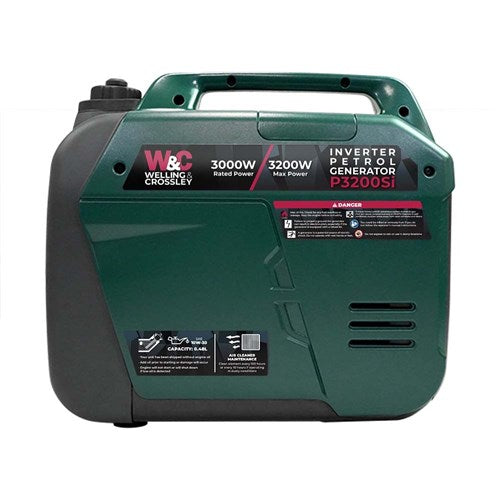 WC-P3200Si Welling & Crossley 3,200W Smart Silent Inverter Petrol Generator Side