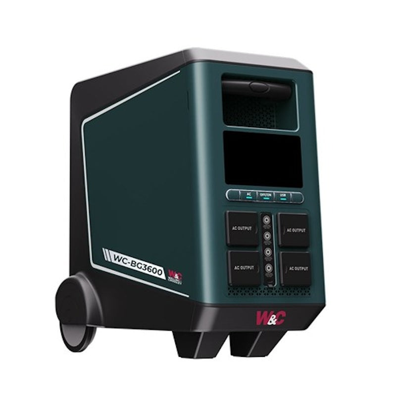W&C BG3600 BATTERY GENERATOR PORTABLE POWER STATION 3600W Front Left