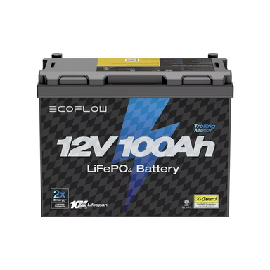 EcoFlow Lithium 12V 100Ah Deep Cycle LiFePO4 Battery Font Top