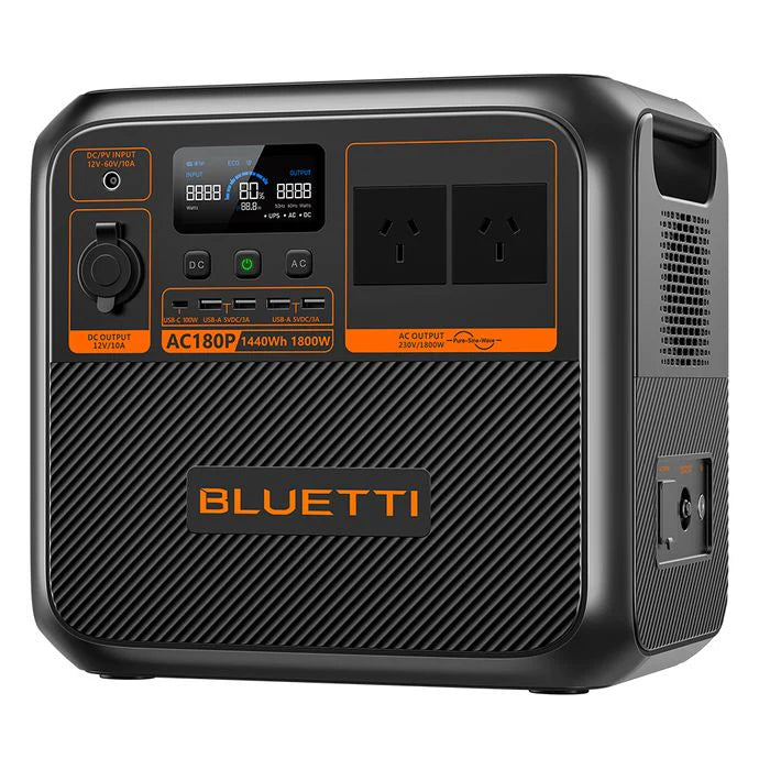 BLUETTI AC180P Portable Power Station | 1,800W 1,440Wh Front Right