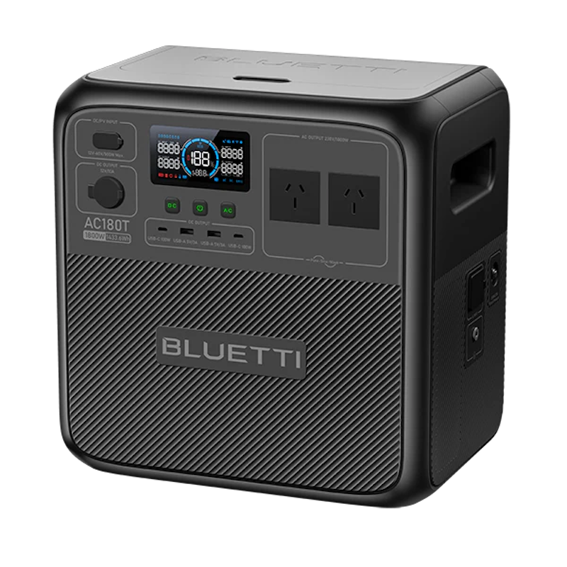 BLUETTI AC180T Portable Power Station | 1,800W 1,433.6Wh Front Top Right