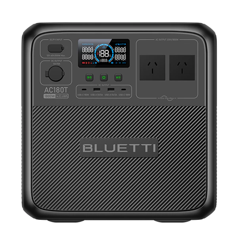 BLUETTI AC180T Portable Power Station | 1,800W 1,433.6Wh Front