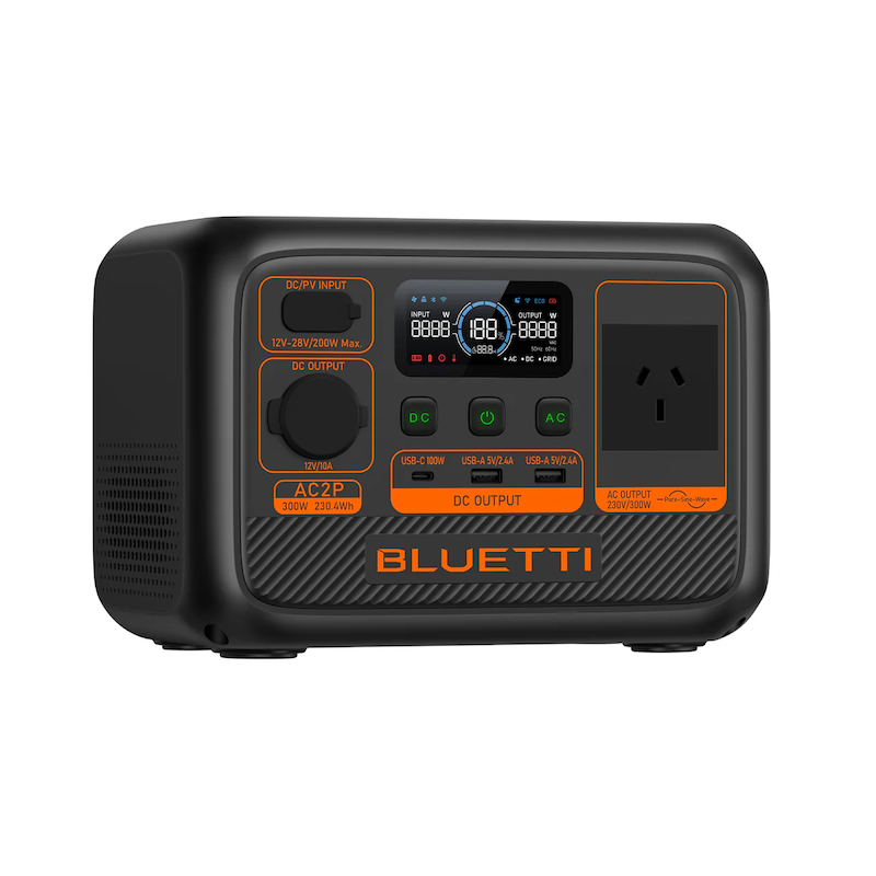 BLUETTI AC2P Portable Power Station | 300W 230.4Wh Front Left