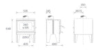 Kent Benmore Freestanding Wood Fire 14KW Dimensions