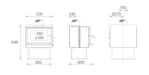Kent Cardrona Freestanding Wood Fire 14KW Dimensions