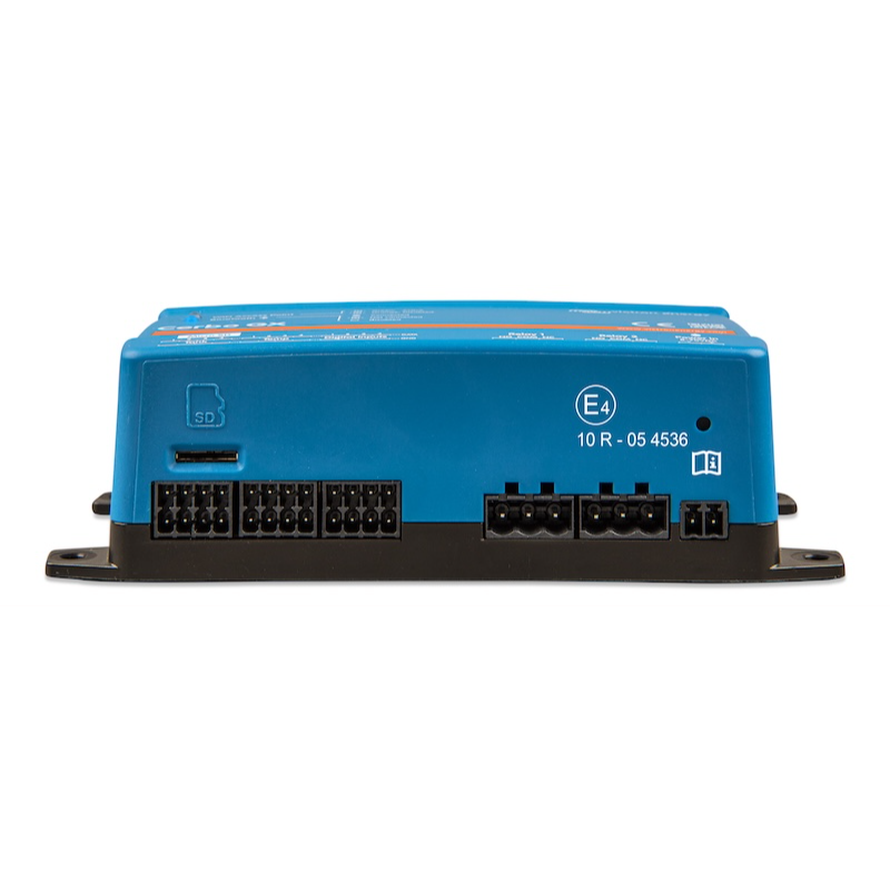 Rear view of Victron Cerbo GX MK2 displaying tank sensor inputs, temperature sensor connections, digital inputs and programmable relays