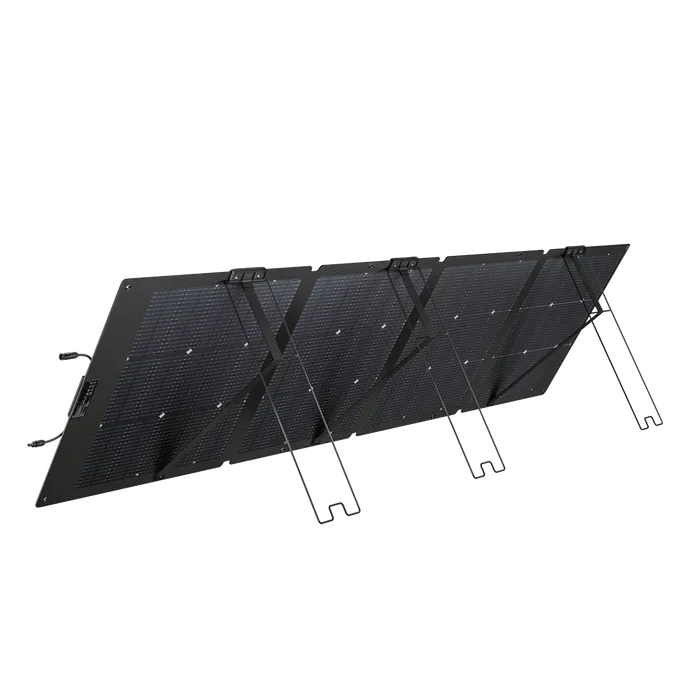 ECOFLOW NEXTGEN 220W BIFACIAL PORTABLE SOLAR PANEL Back On Stand
