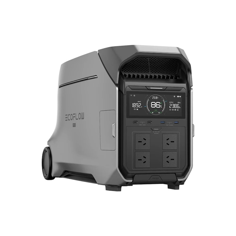 EcoFlow DELTA Pro 3 portable power station angled front view
