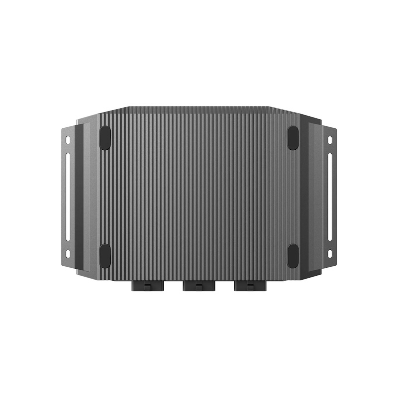 Rear view of EcoFlow Alternator Charger Plus 1000W showing mounting brackets and cooling fins