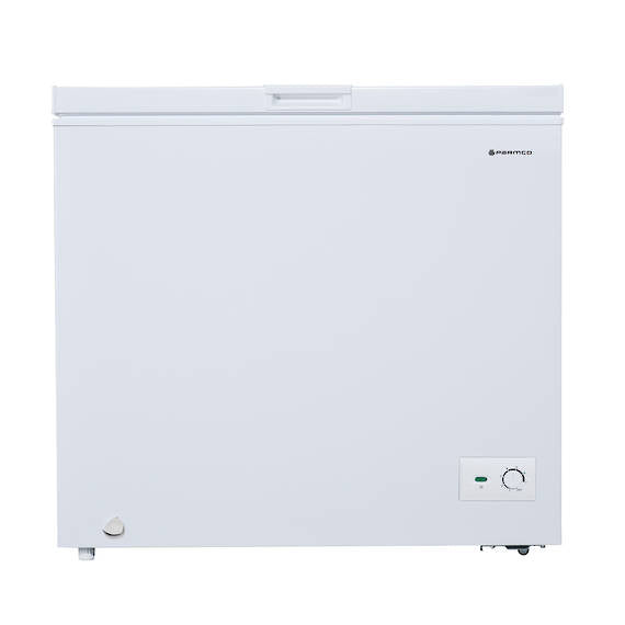 Parmco CF246W 246L Chest Freezer, White front closed
