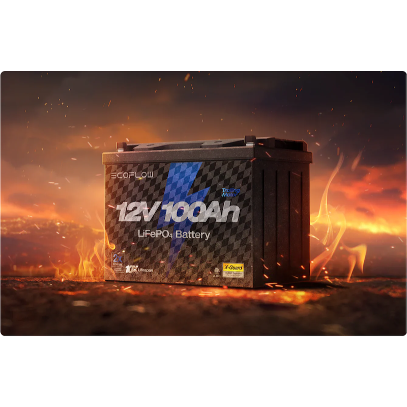 EcoFlow Lithium 12V 100Ah Deep Cycle LiFePO4 Battery Heat Resistance