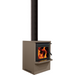Ethos Galaxy wood fire in Matt Kauri finish with EconAir flue system installed, high-efficiency NZ-made freestanding wood burner.