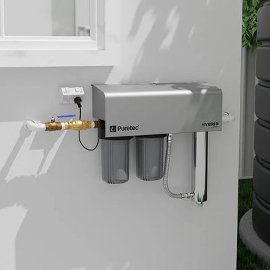 Puretec Hybrid G8 outdoor whole house water filter enclosure