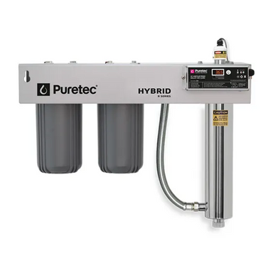 Puretec Hybrid R1 dual stage rainwater filter and UV treatment system for whole house tank water