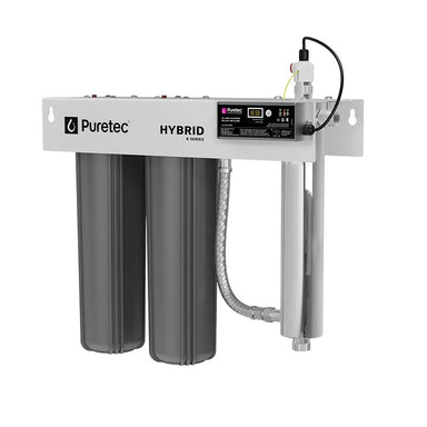 Puretec Hybrid R2 high flow rainwater filtration system with UV steriliser for whole house tank water