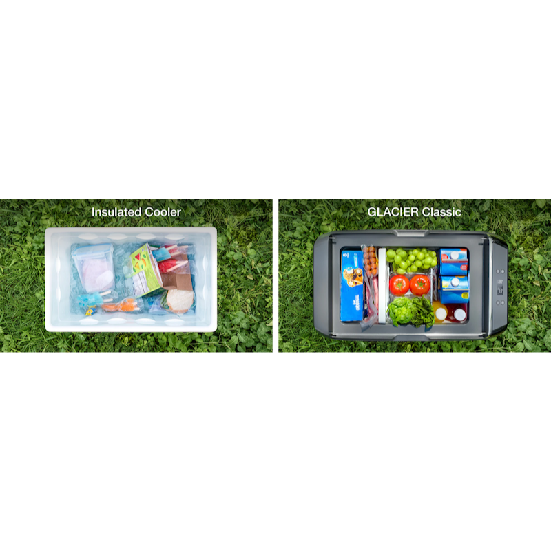 EcoFlow GLACIER Classic Portable Fridge Freezer Top View Open