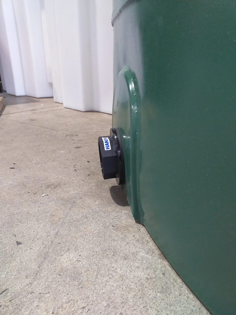 10500 Litre Plastic Water Storage Tank Outlet Side View