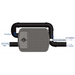 diagram
WaterMate Large Greywater Recycling Unit top view showing inlet, overflow and filtered irrigation outlet connections