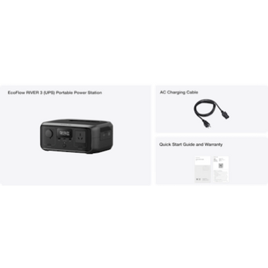 EcoFlow RIVER 3 UPS Portable Power Station – 300W, 245Wh Backup Power In The Box