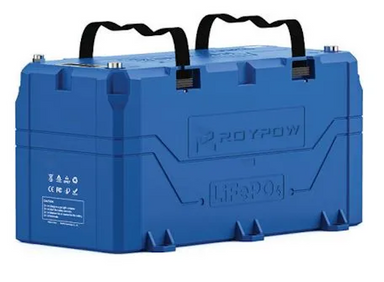 Roypow 12.8V 50Ah Lithium Battery front left