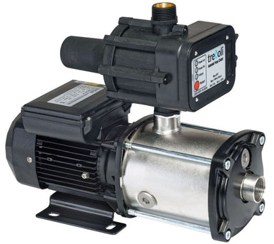 Trevoli CMB SP3-47E stainless steel multistage water pressure pump with DSK automatic controller for rainwater tanks, cabins and household water supply systems.