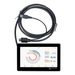 Victron GX Touch 50 Flush Mount touchscreen display with connection cable and system monitoring interface for Cerbo GX systems