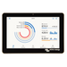Victron GX Touch 50 touchscreen displaying battery monitoring, solar production, generator status and system performance data