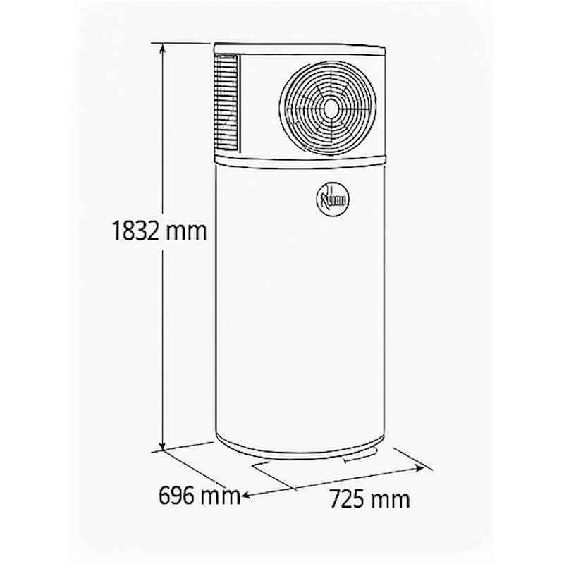 Rheem AmbiPower280e Dimensions