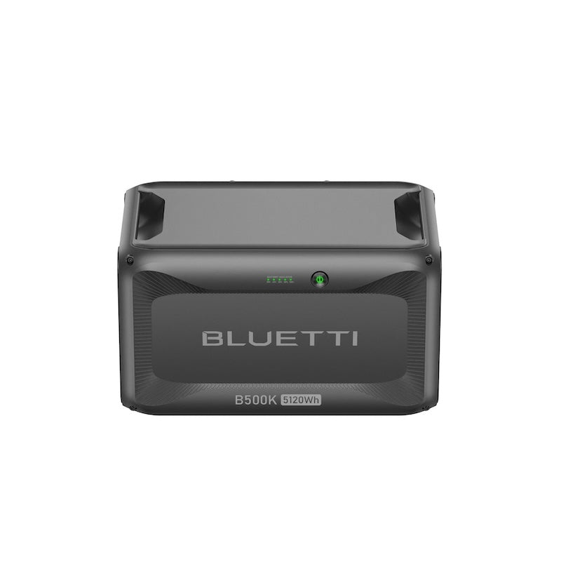 BLUETTI B500K 5120Wh expansion battery top front view showing carry handles