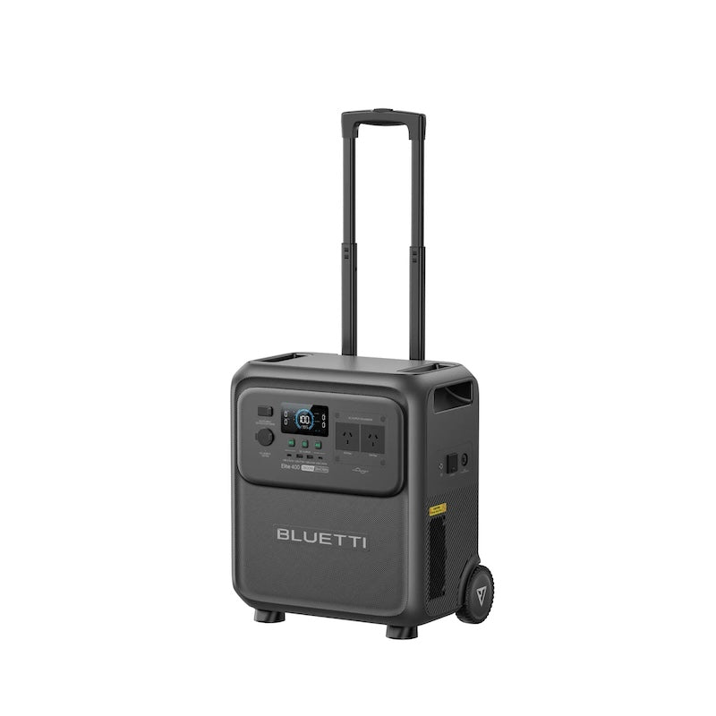 BLUETTI Elite 400 Portable Power Station with extendable handle and wheels