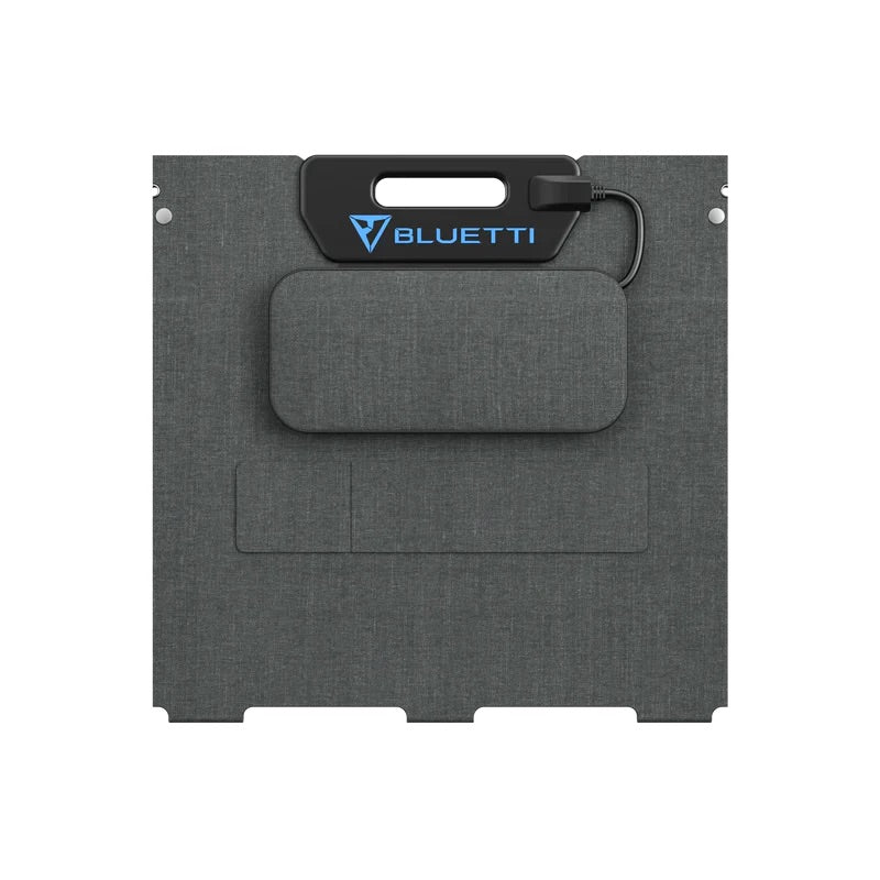 BLUETTI PV100 100W foldable solar panel folded for transport and storage